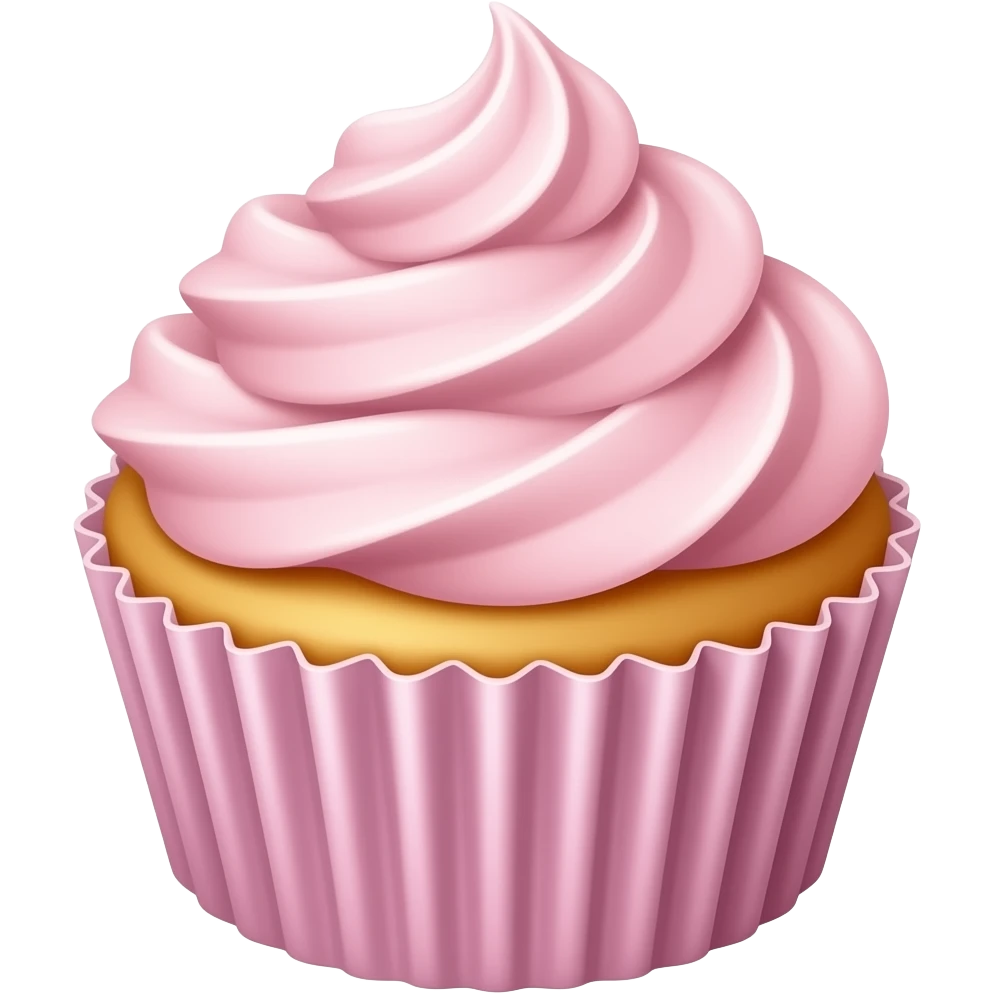 Cupcake with pink icing emoji