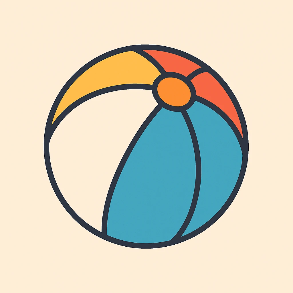 Flat design style ball emoji