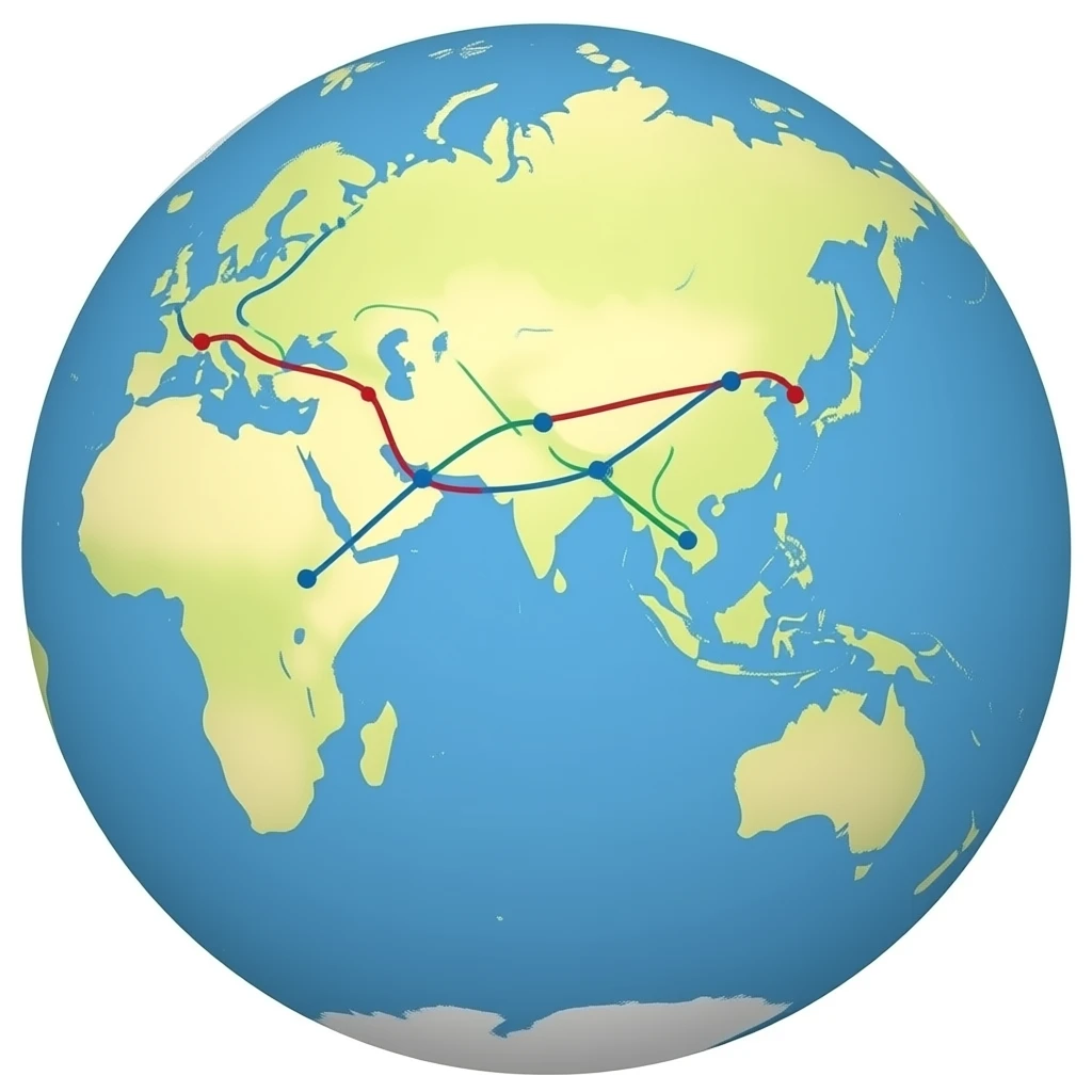 map of trades routes in Indian ocean emoji