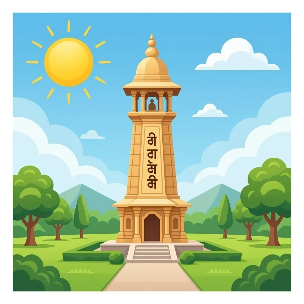 Ashok stambh scripted in Sanskrit as satyamev vijayate emoji