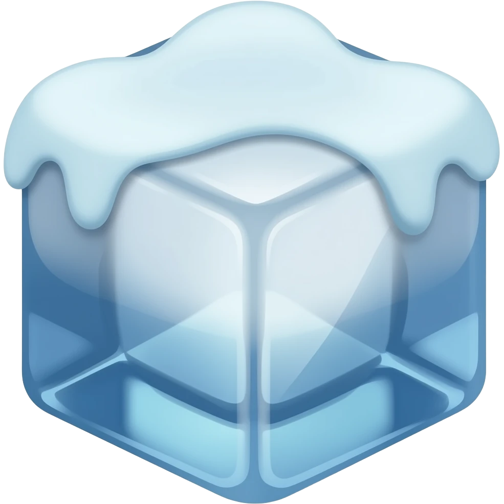 ice with top melting emoji