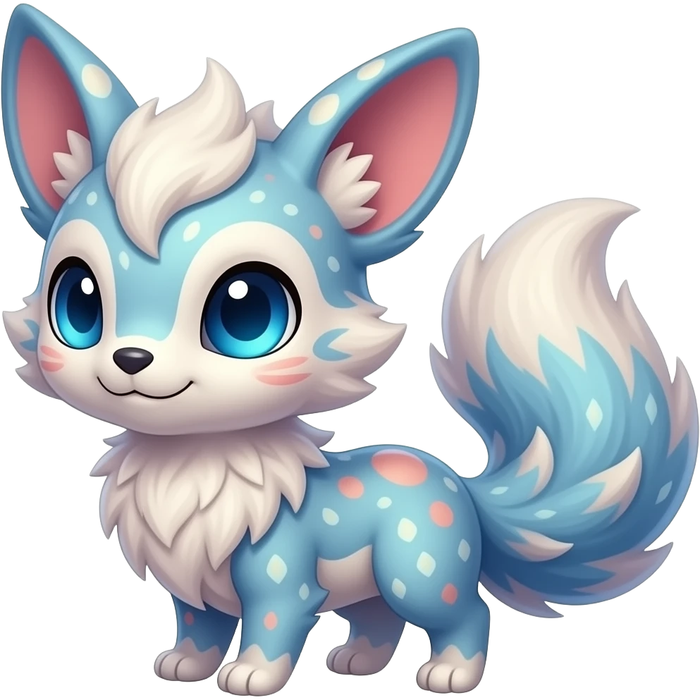 Fantasy cute colorful dainty dainty vernid-Trico-Fionbri-creature emoji
