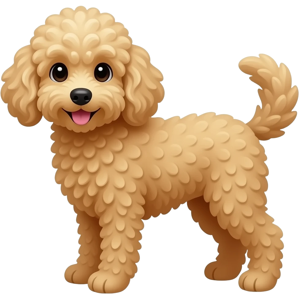 Goldendoodle curly emoji