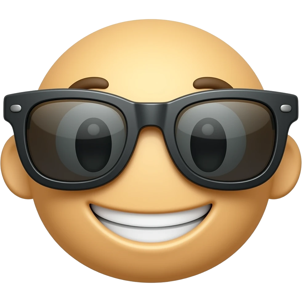 A emoji with swag emoji