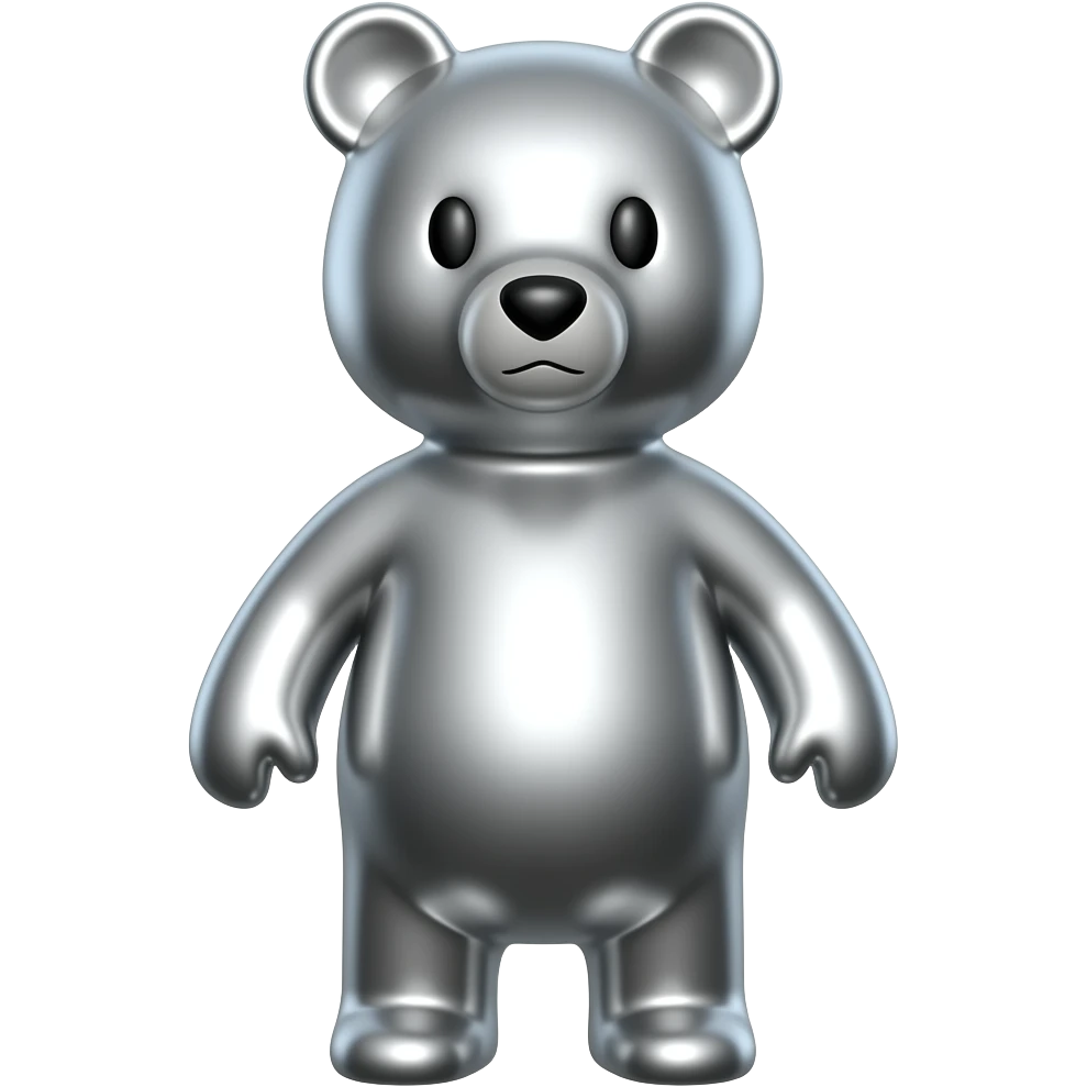 Metallic bear emoji