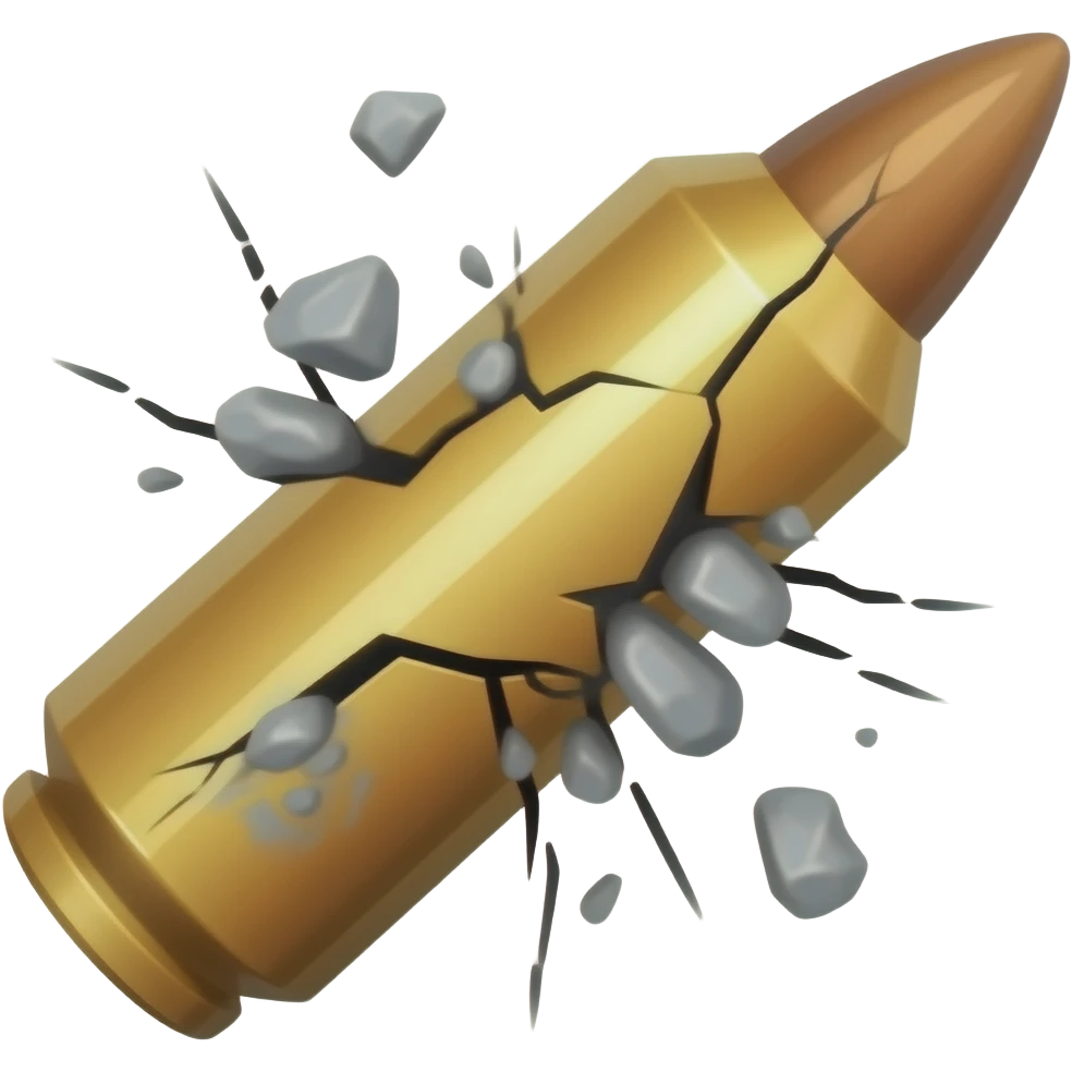 Надпись MLG! и ломается от пули пронзённой emoji