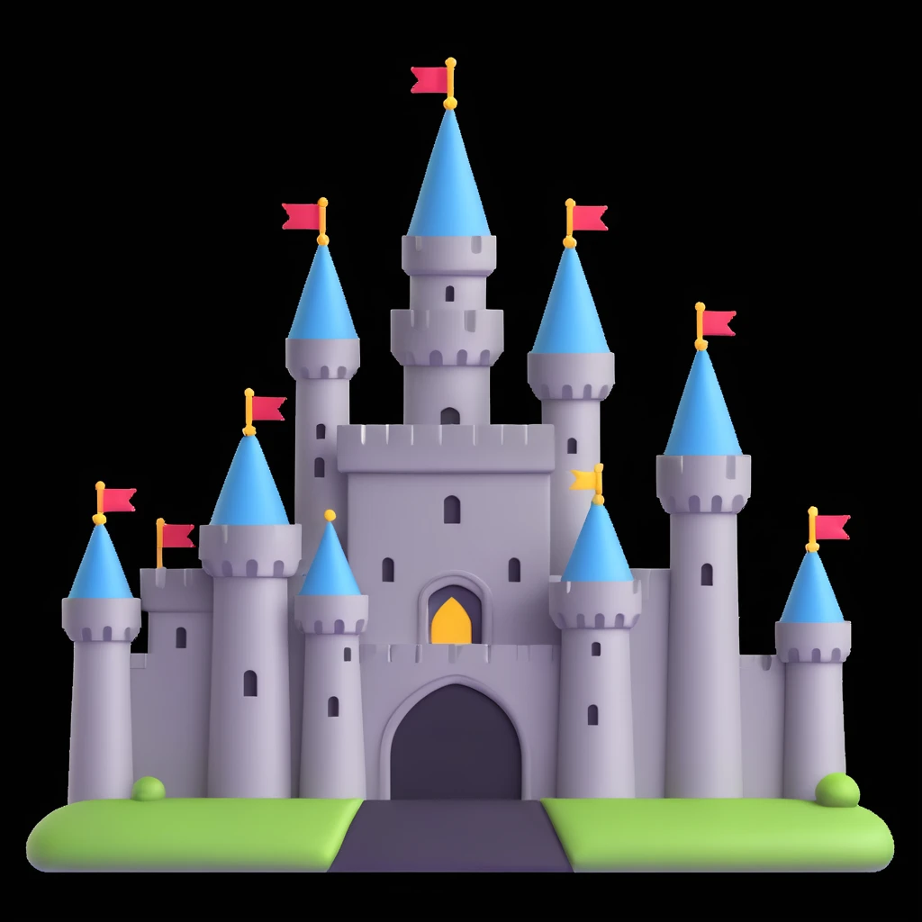 king and queen, castle background emoji