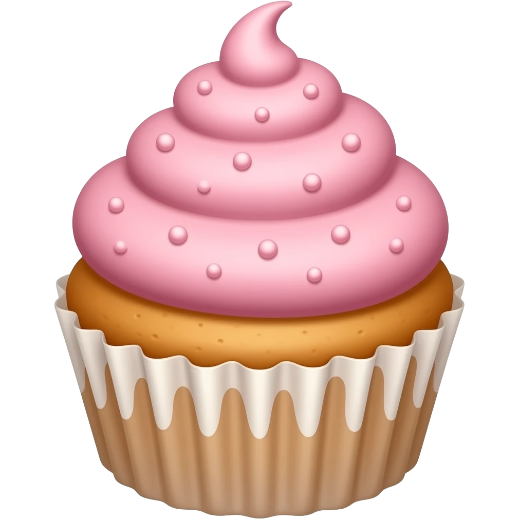 Cupcake with pink icing emoji