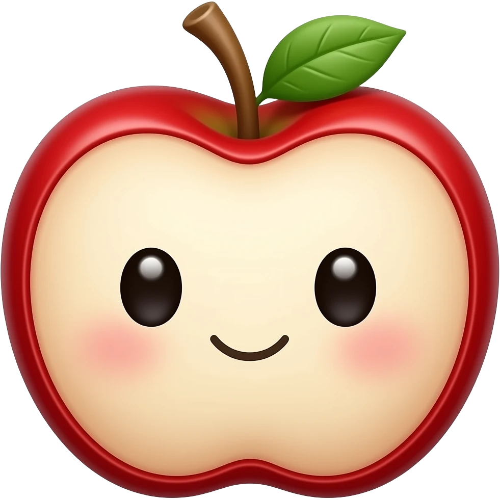cute apple emoji