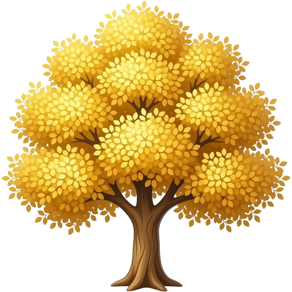 a gold tree emoji