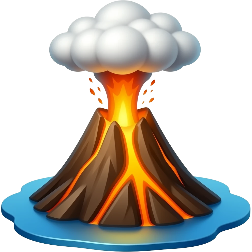 CREA UN EMOJI DE VOLCAN DE ISLANDIA emoji