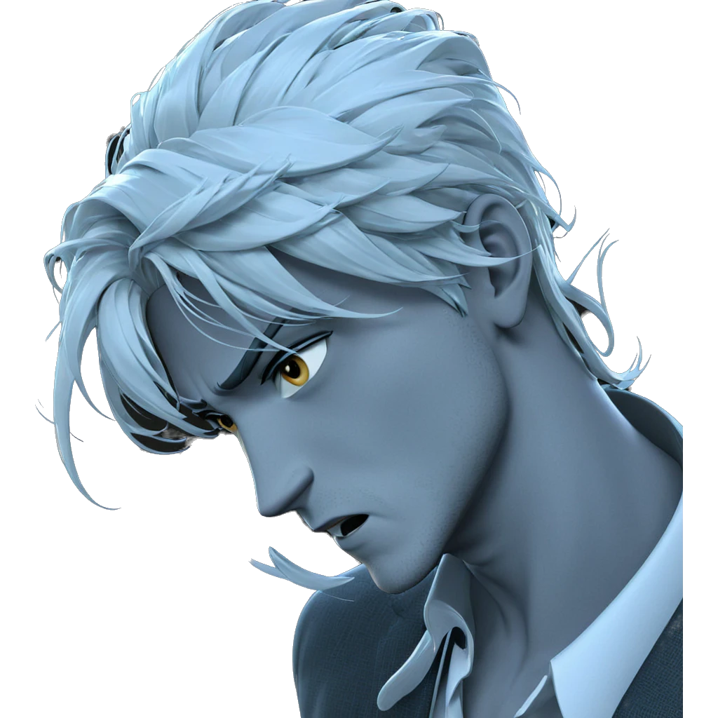 emotional male portrait on black emoji