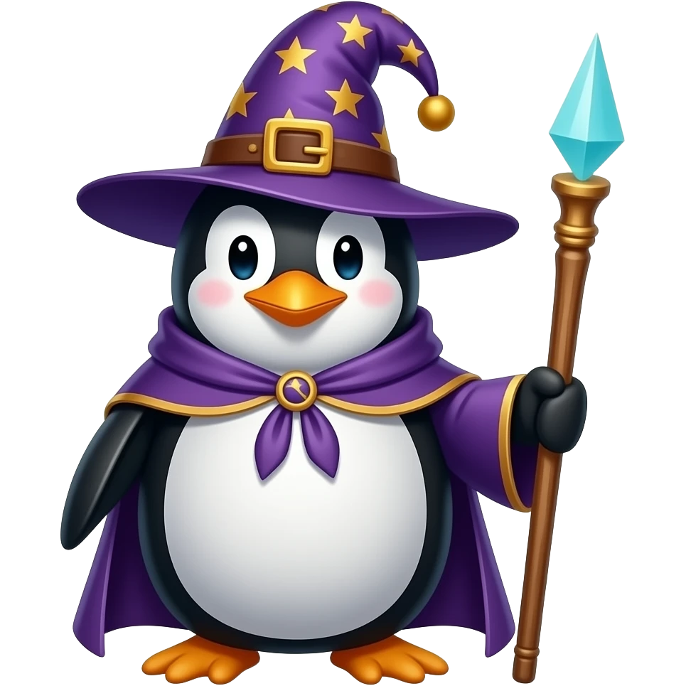 Penguin Wizard emoji