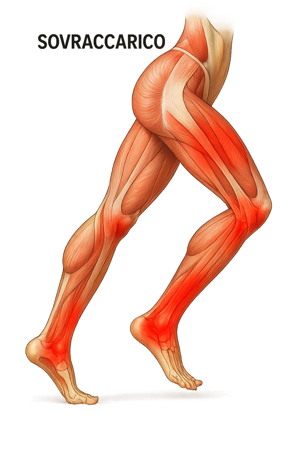 PRENDI SPUNTO DALLA FOTO E FAMMI A LIVELLO ANATOMICO LA GAMBA IN SOVRACCARICO emoji