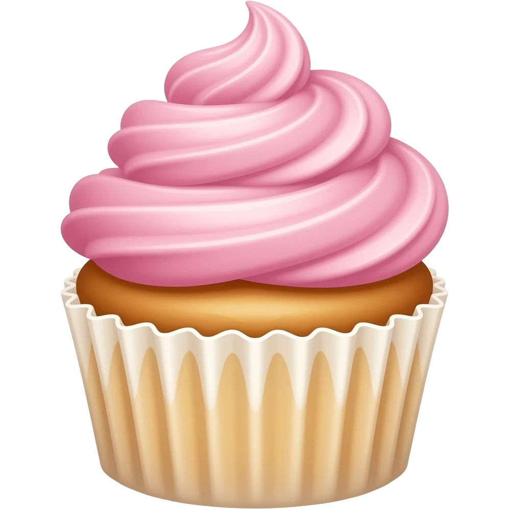 Cupcake with pink icing emoji