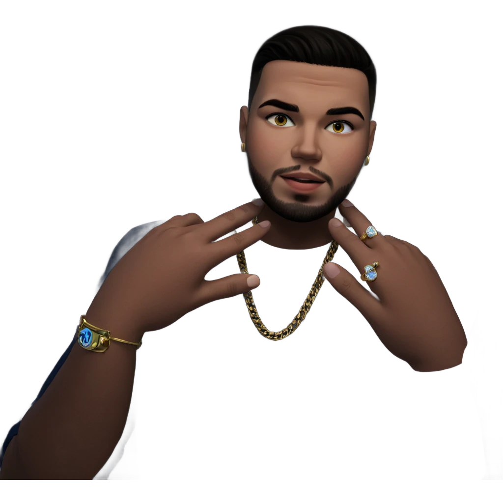 meme boy with jewelry emoji