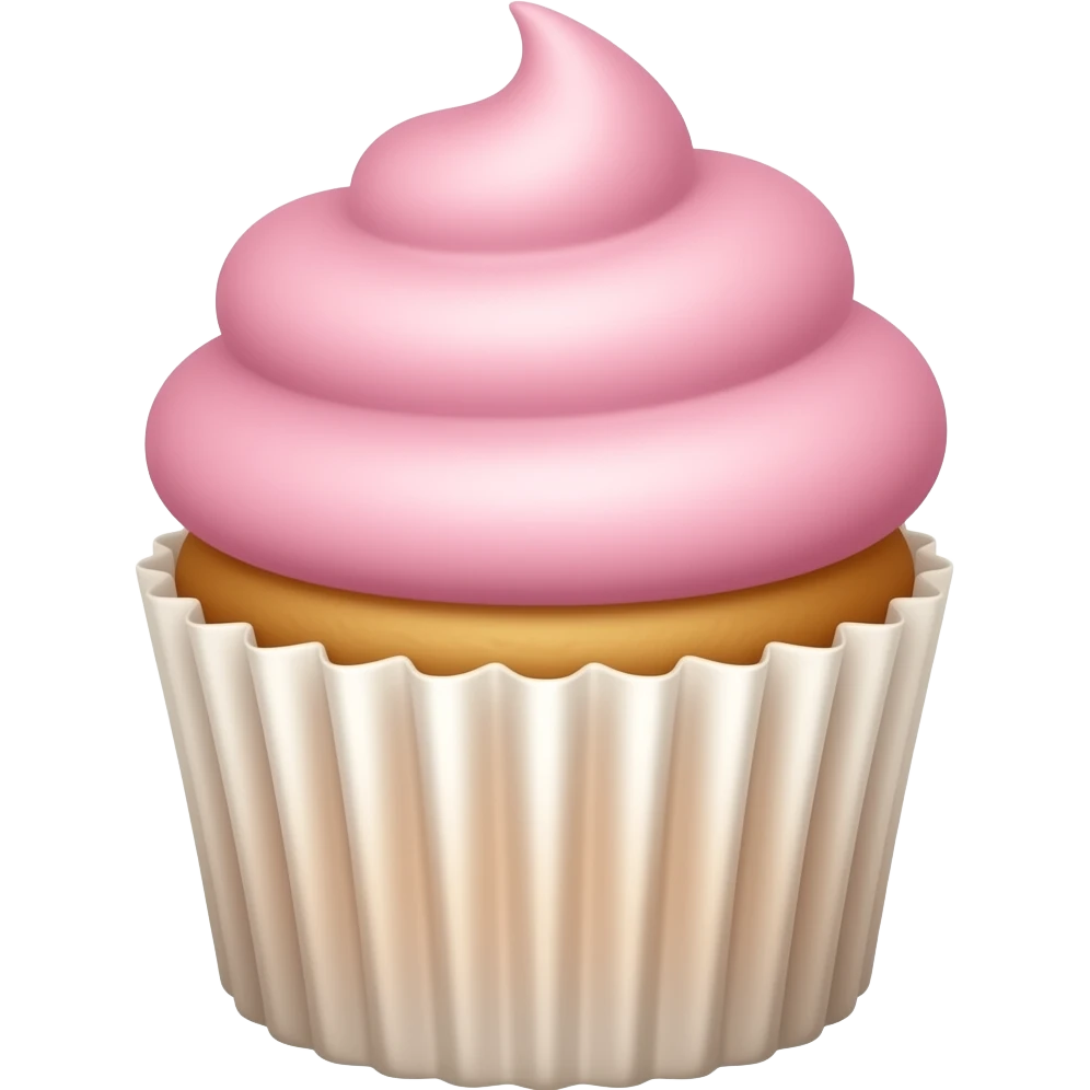 Cupcake with pink icing emoji