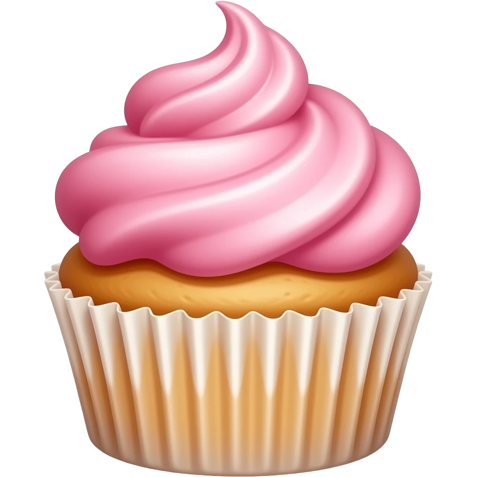 Cupcake with pink icing emoji