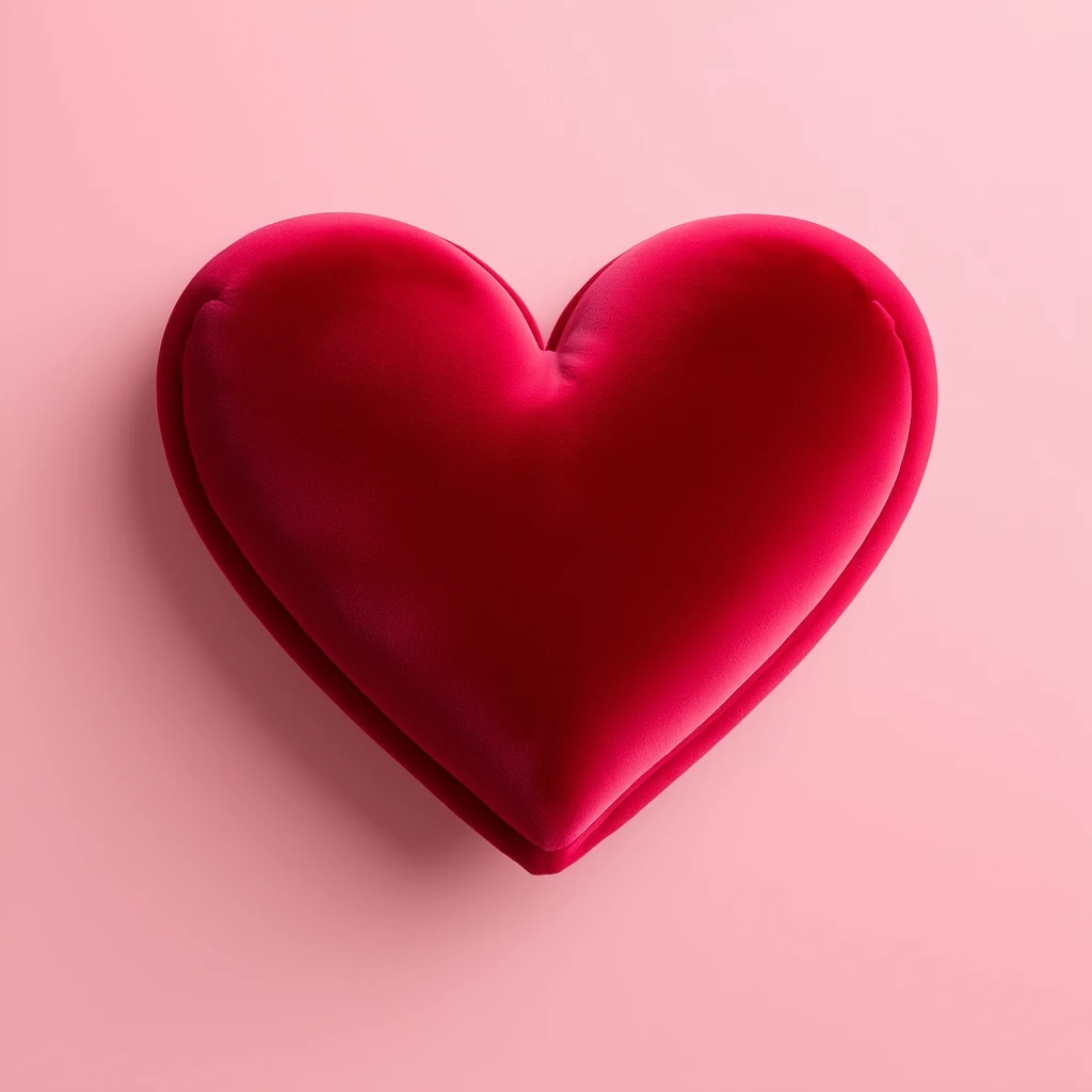 heart with a soft velvet look emoji