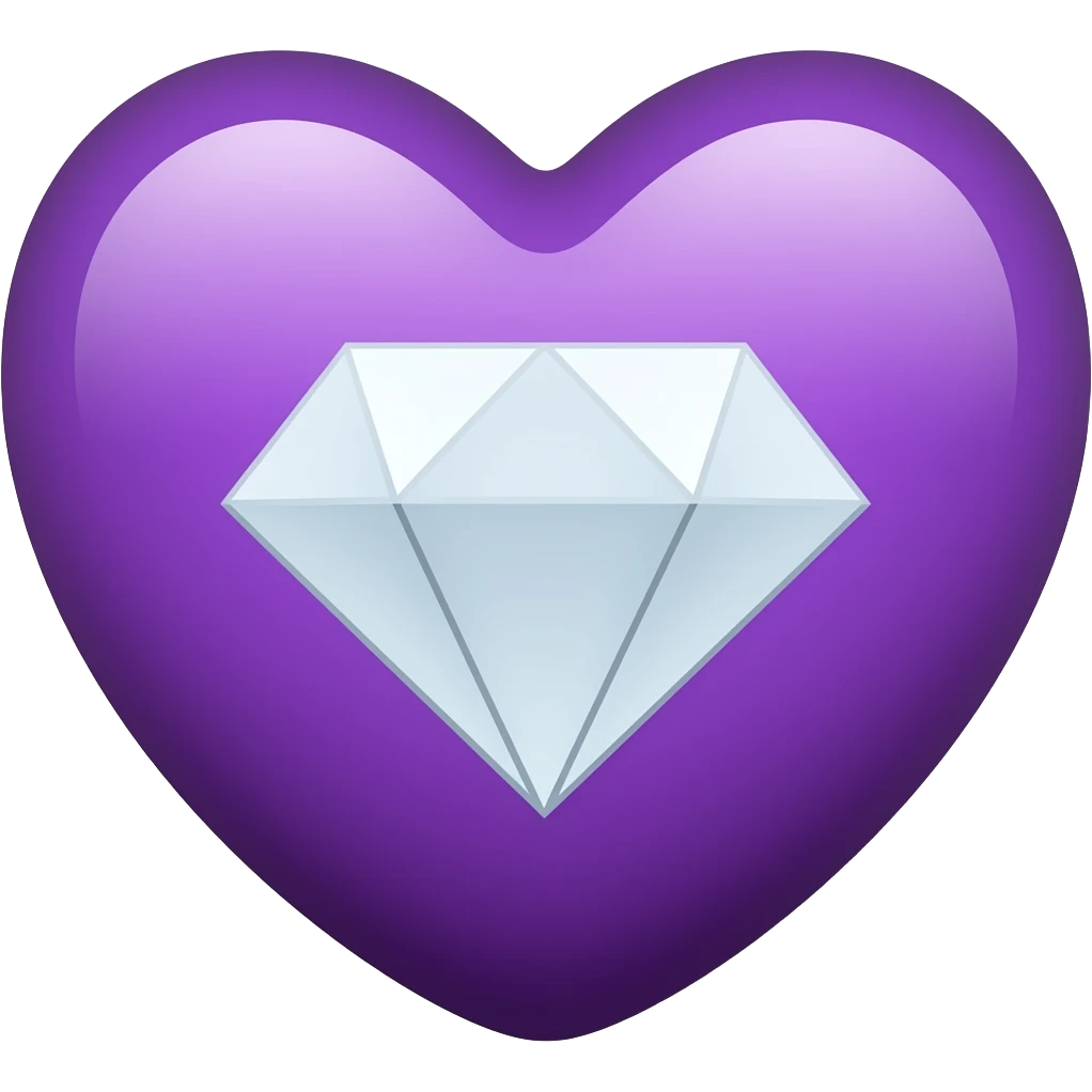 Cuore Viola con la freccia a diamanti💜💘💖 emoji