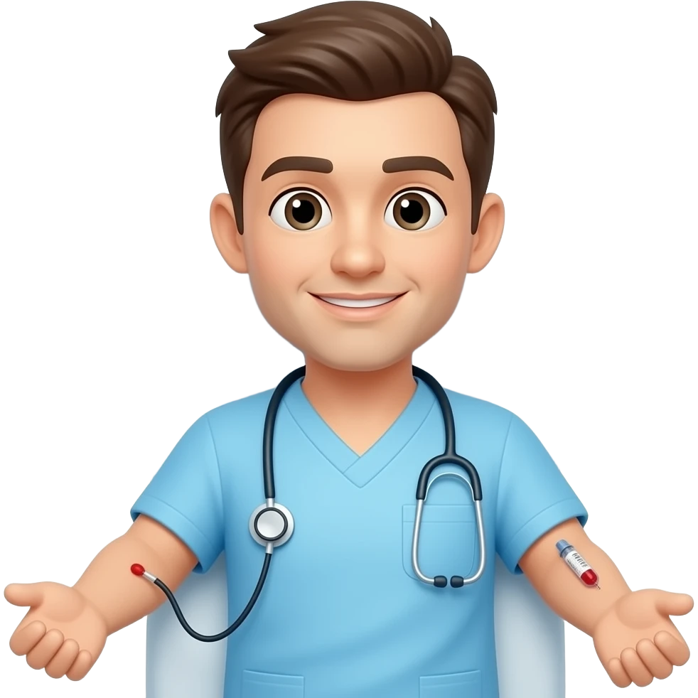 у мужчины берут анализы emoji