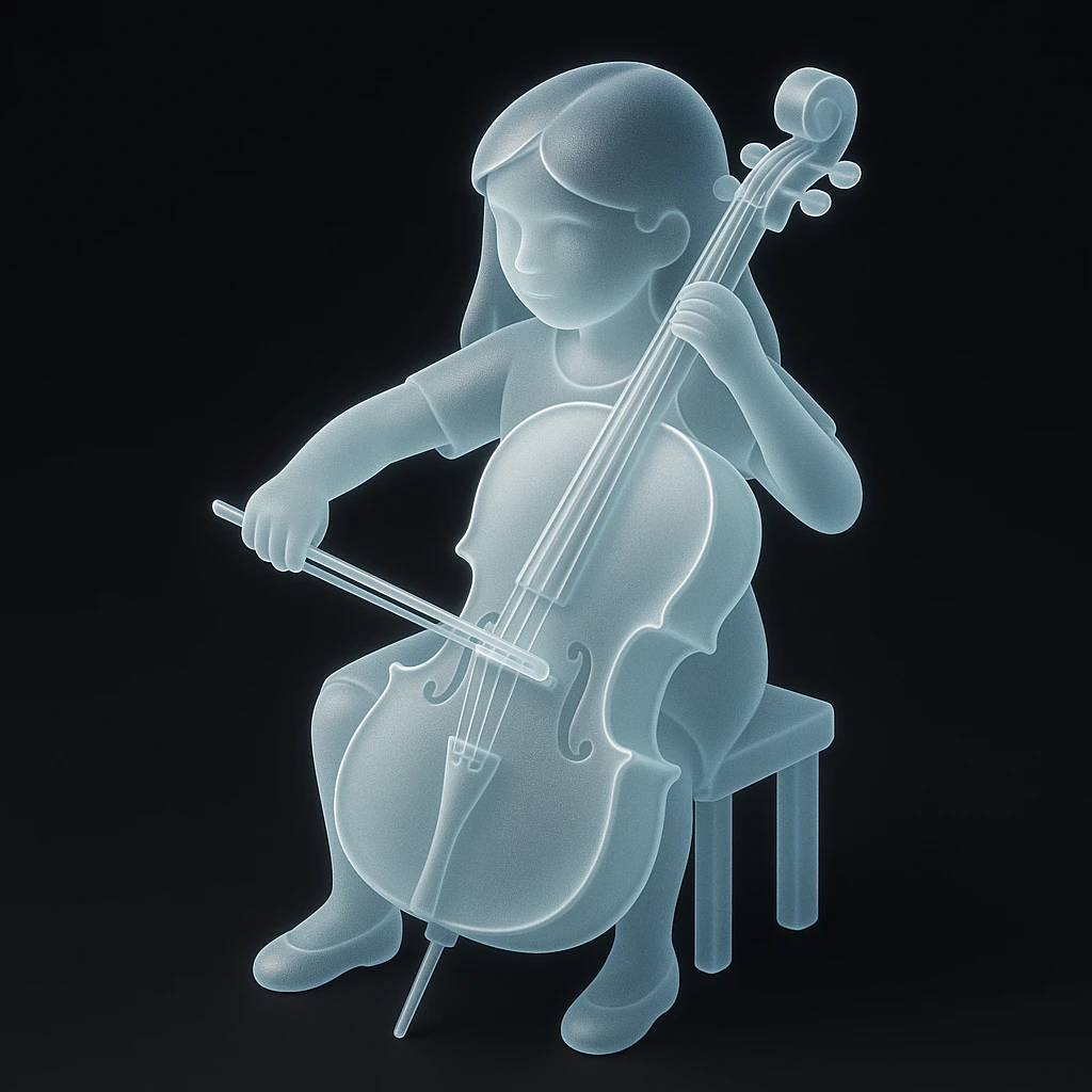girl playing cello emoji