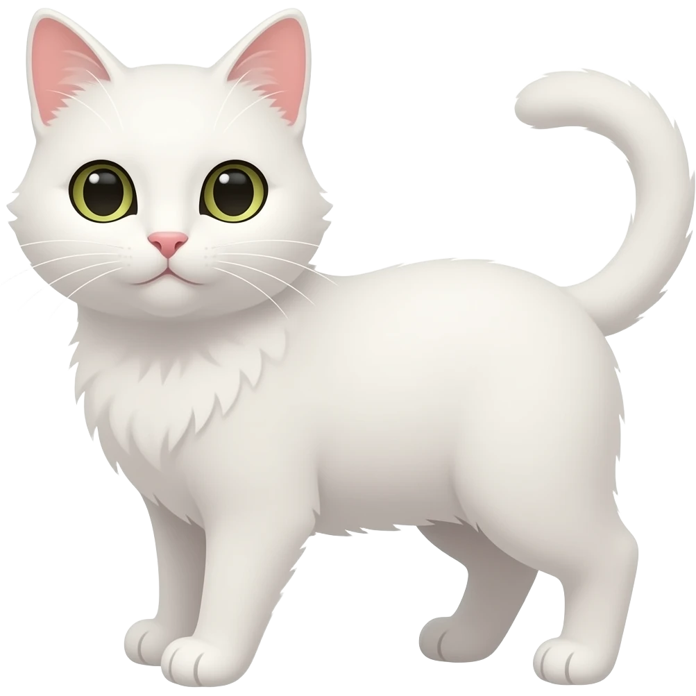 Add a white cat with that photo emoji