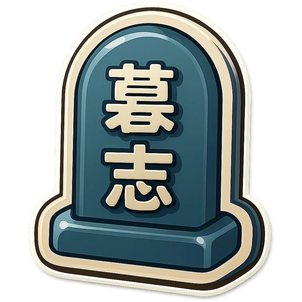 The same grave but facing in right not left  emoji