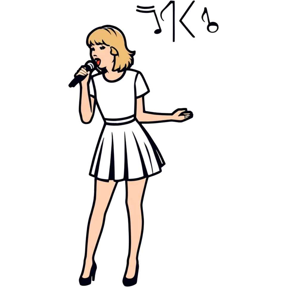 Taylor swift singing emoji