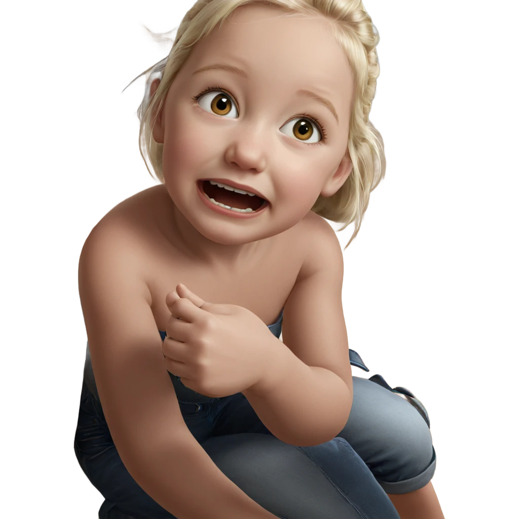 blonde girl with open mouth emoji