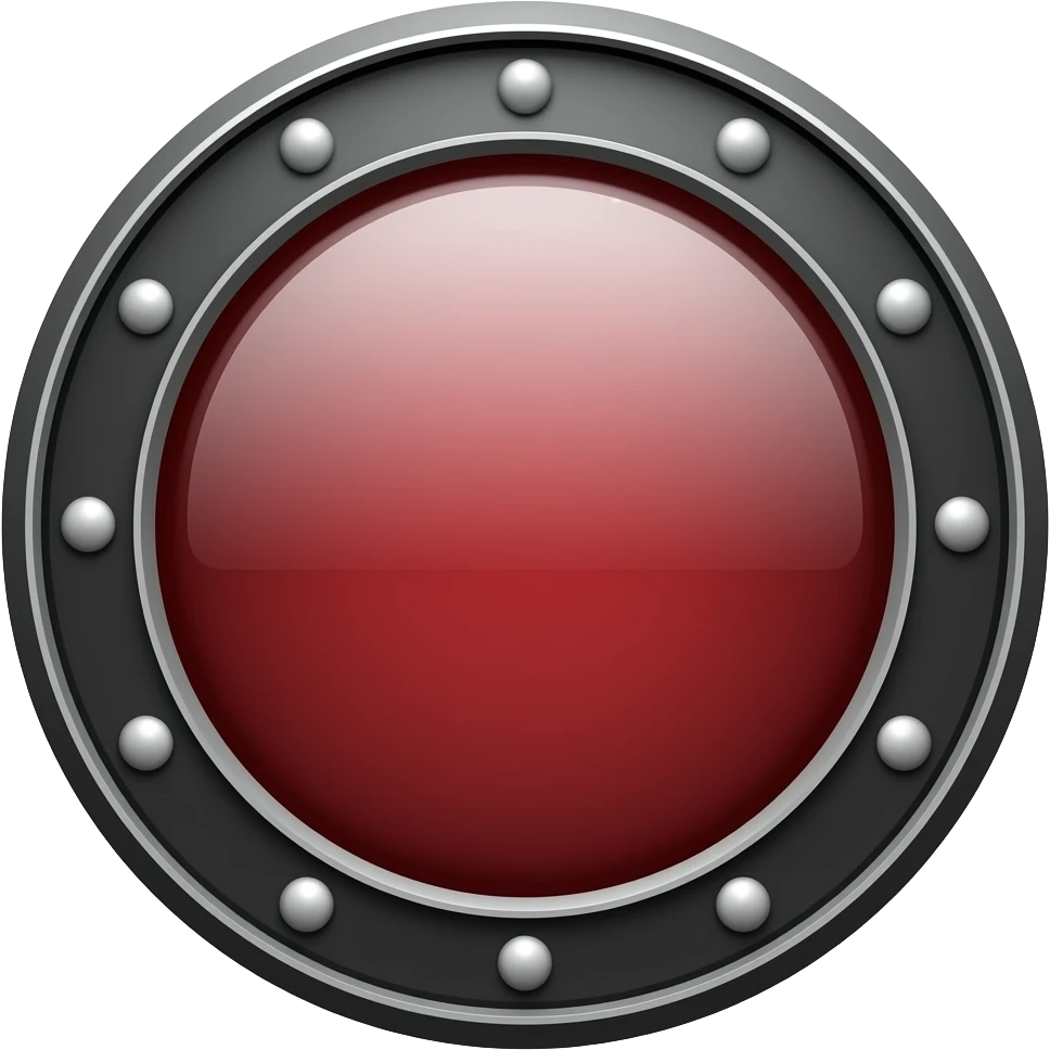 black and red medallion emoji