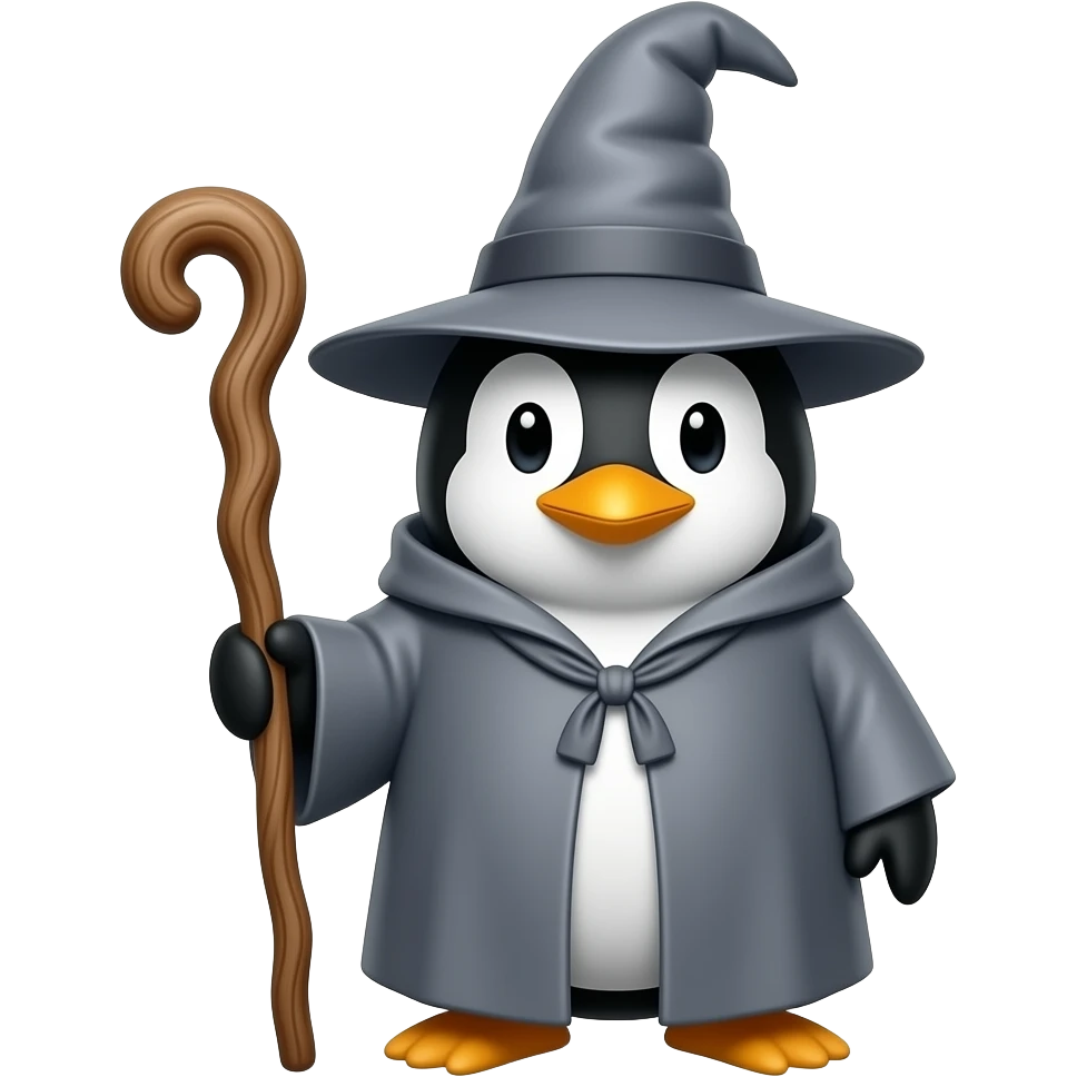 Penguin Wizard emoji