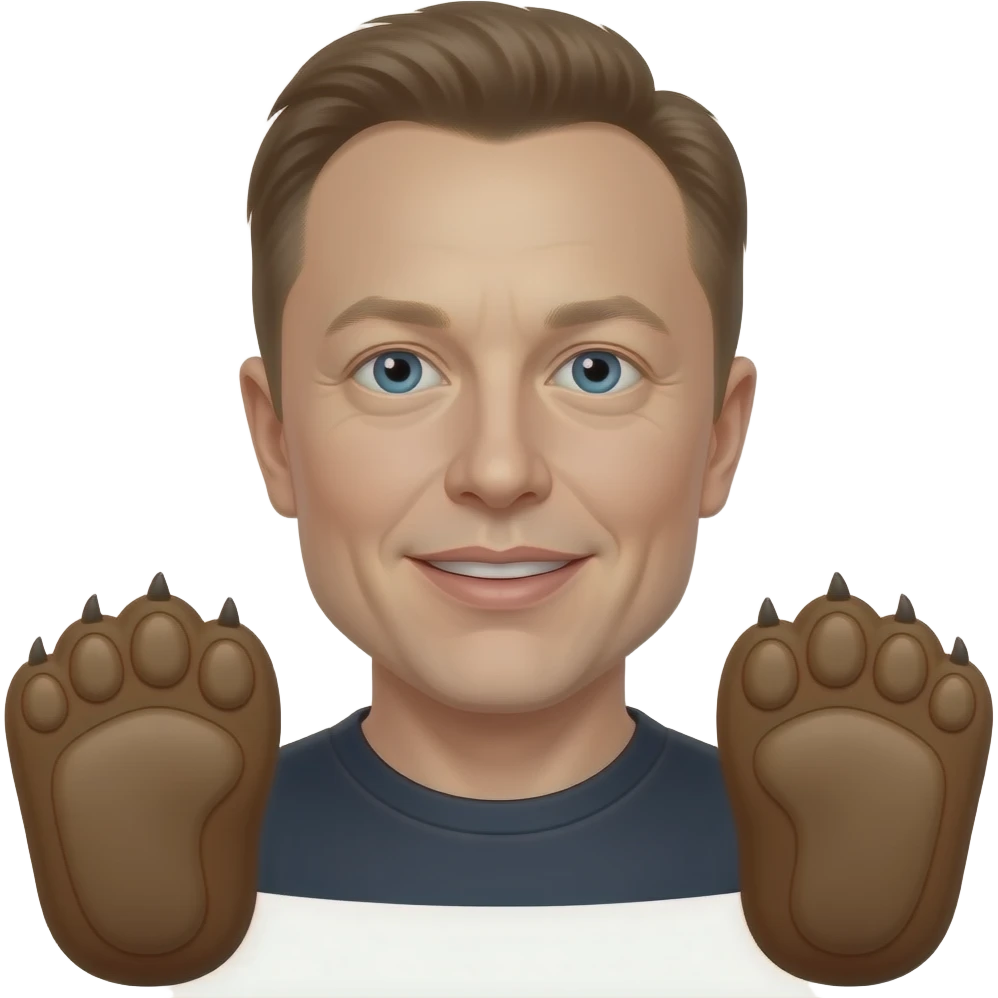 Elon musk bear feet emoji