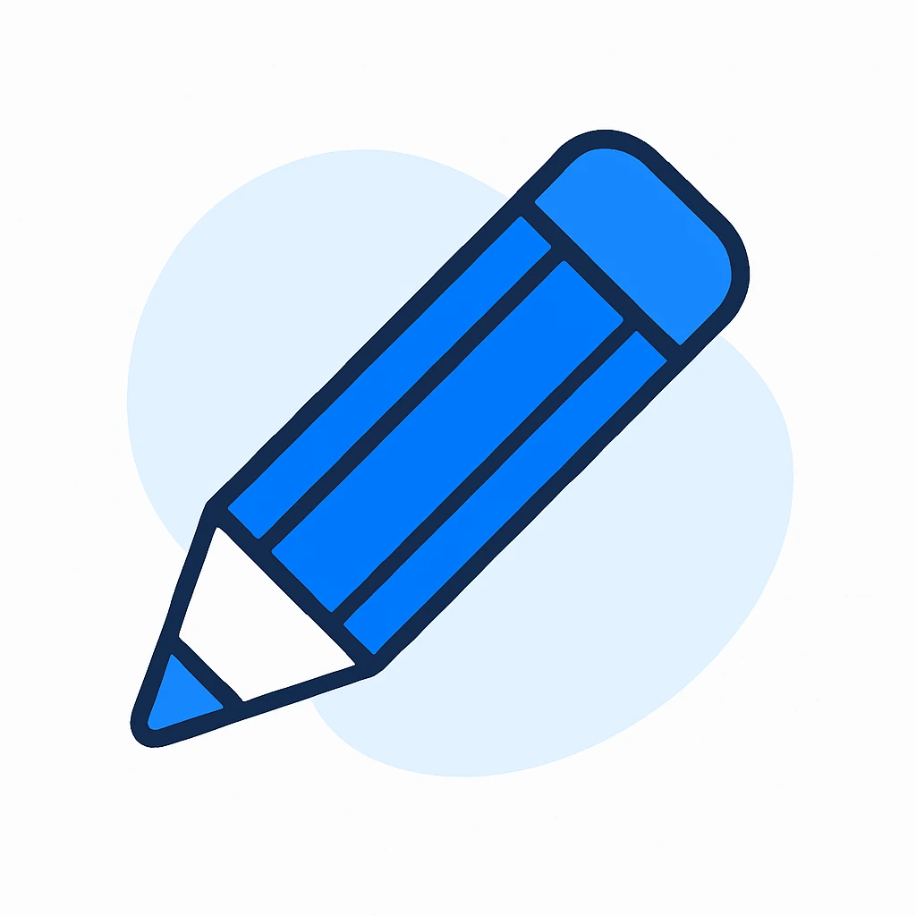 blue pencil emoji