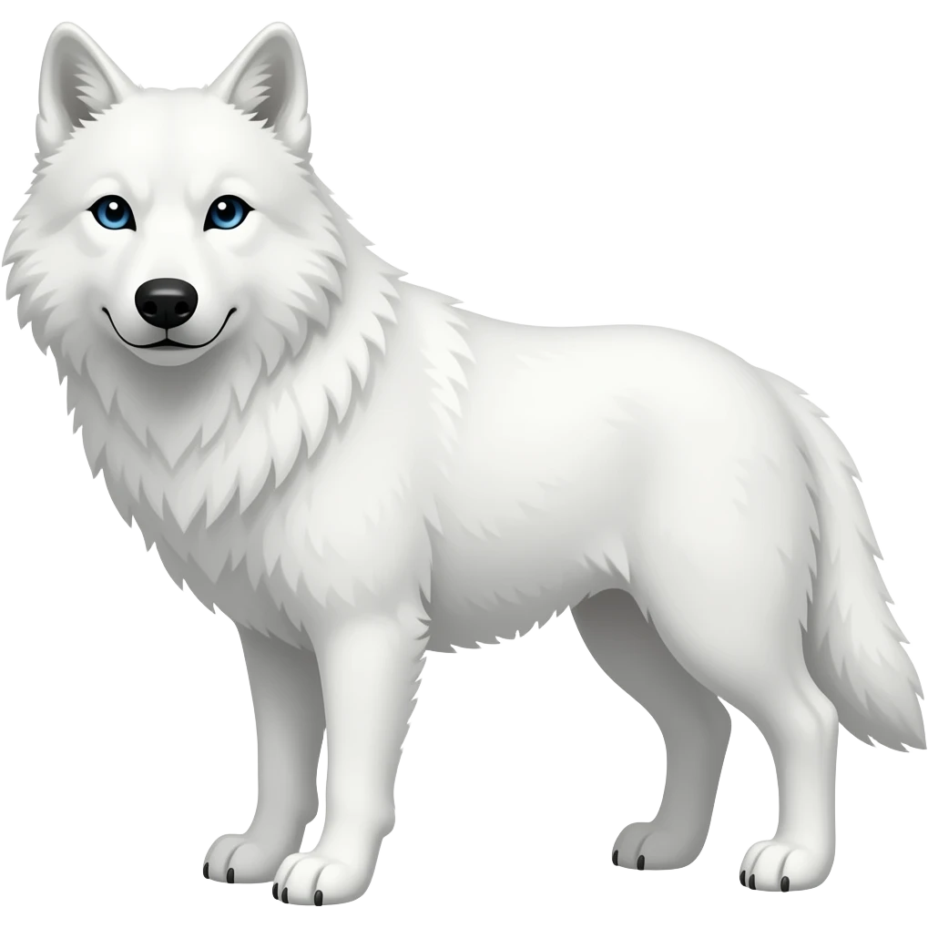 White wolf emoji