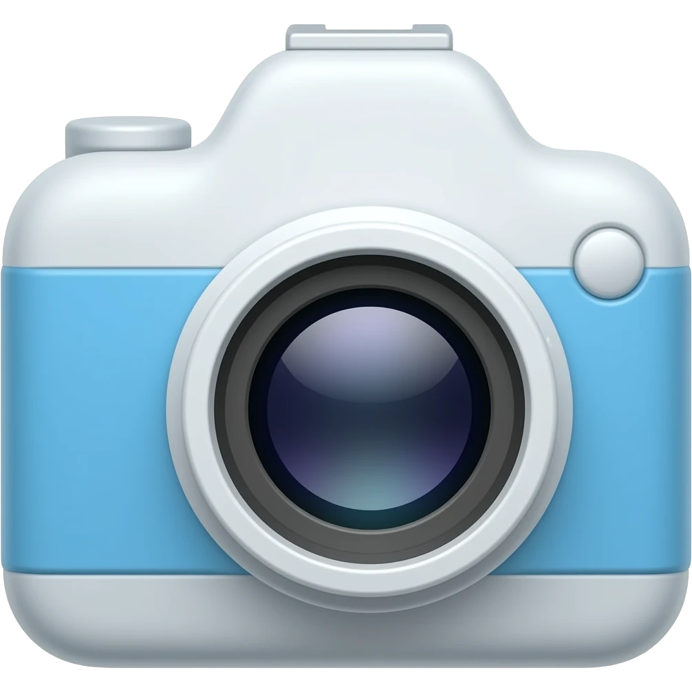 câmera blue pastel emoji