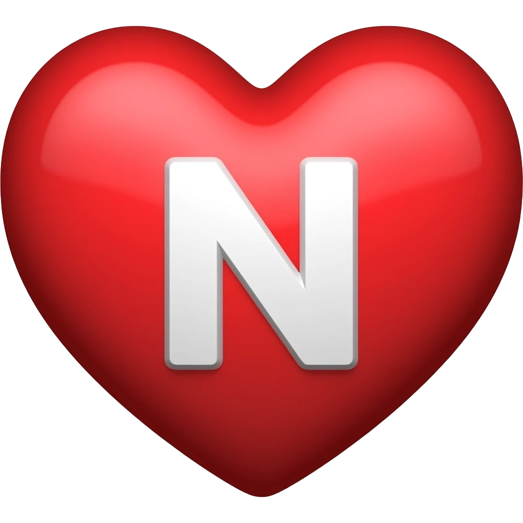 Colocar a letra N dentro do coração so invés de F emoji
