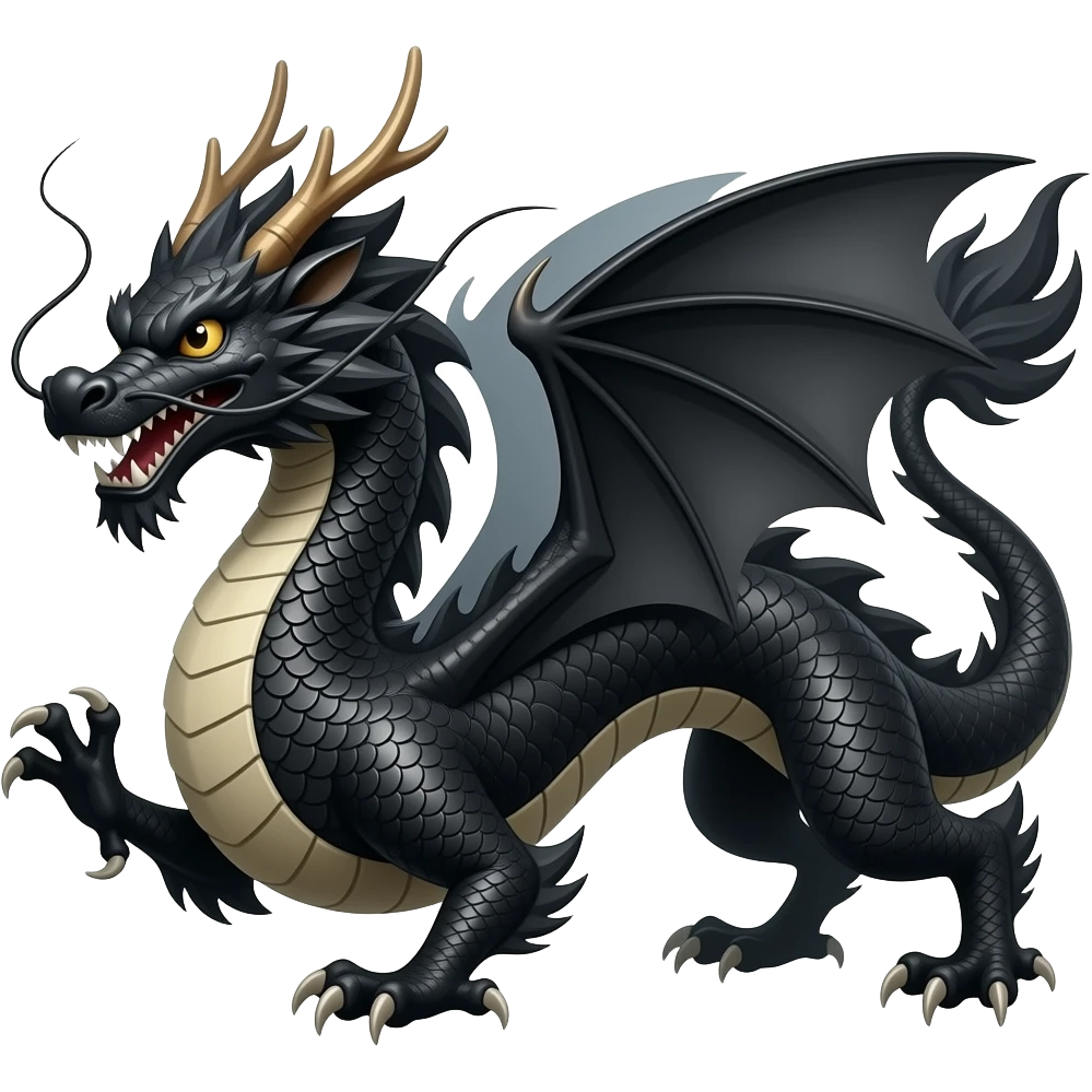 Black dragon japanese emoji