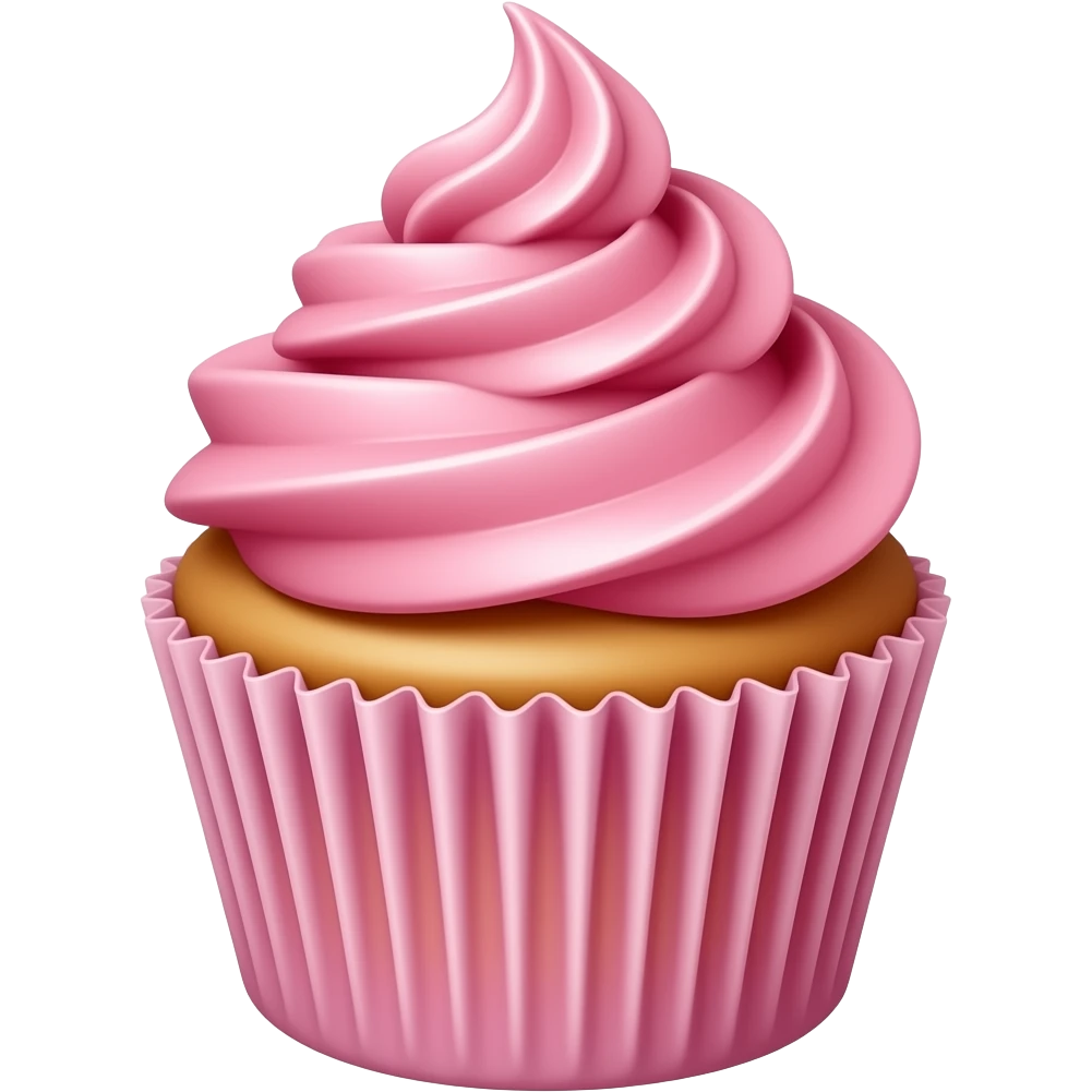 Cupcake with pink icing emoji