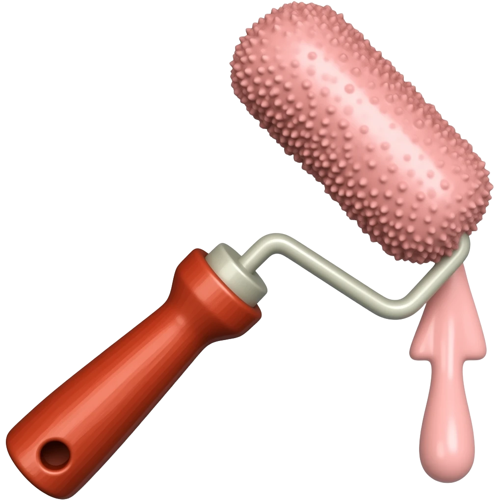 paint roller red emoji