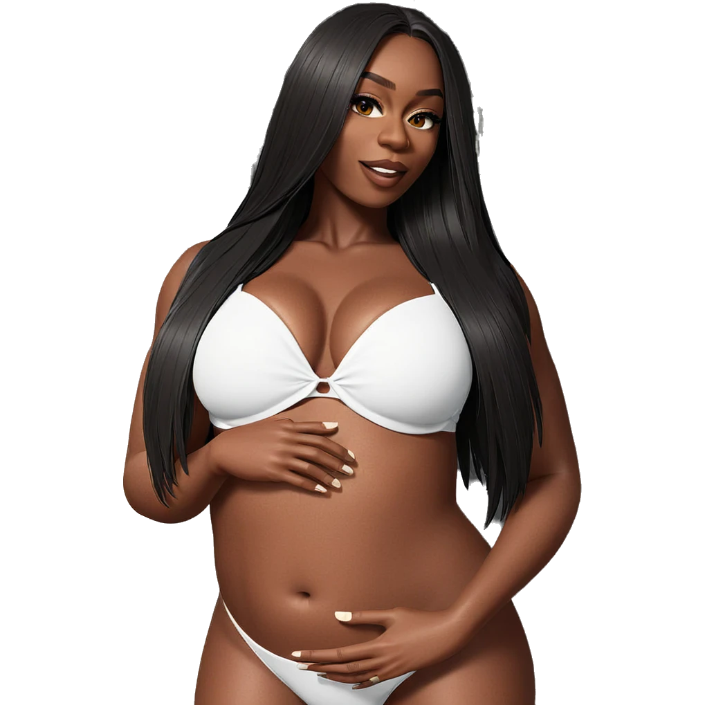 dark-skinned girl in bikini emoji