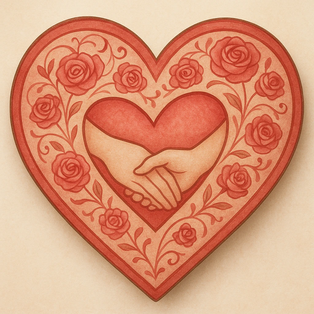 object symbolizing love, romantic, with a heart motif emoji