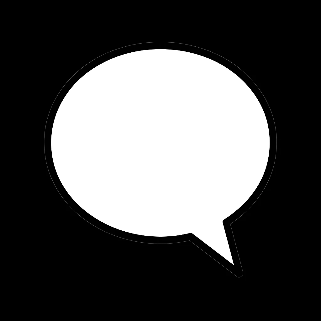 сделай это облако полностью белым и контур на черном фоне emoji