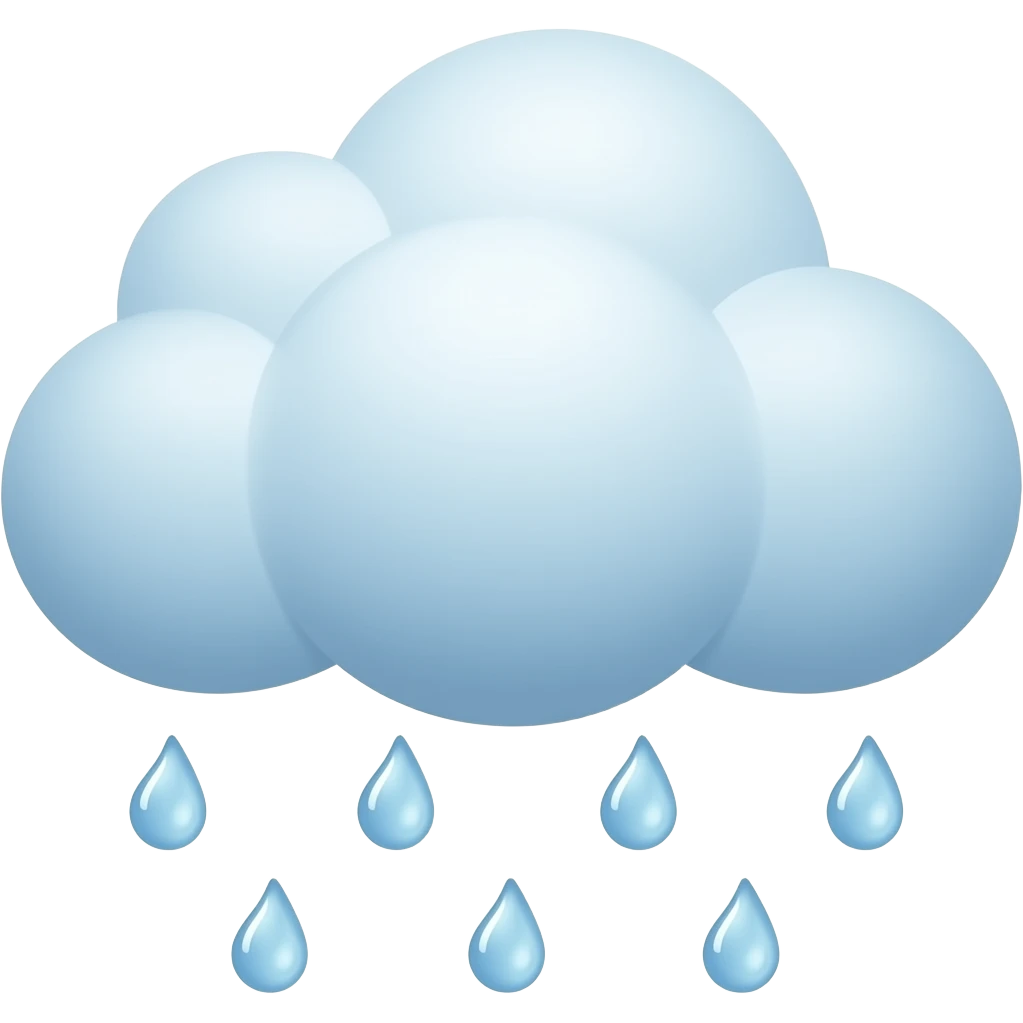 pastel blue emoji rain emoji
