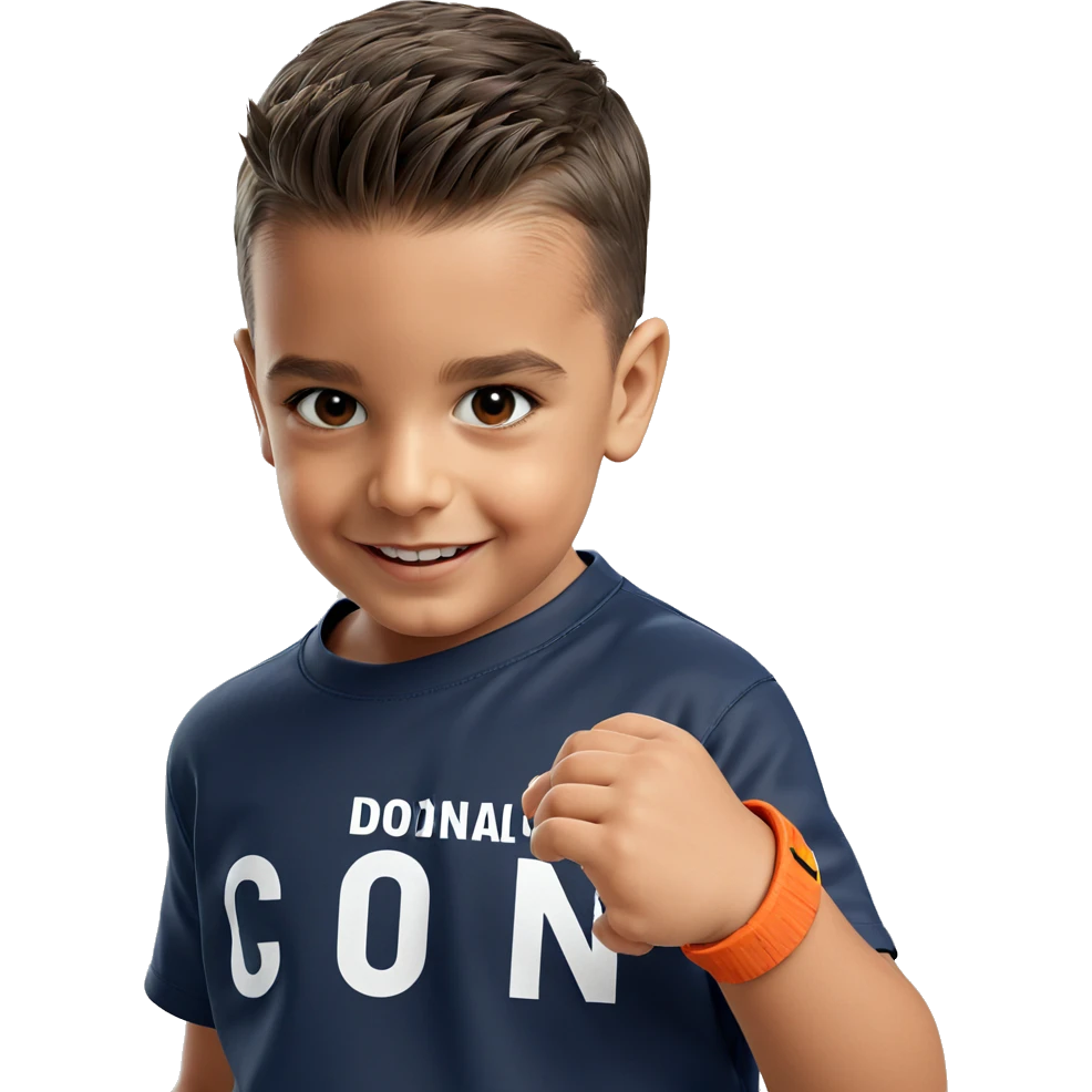 smiling boy indoors in shirt emoji