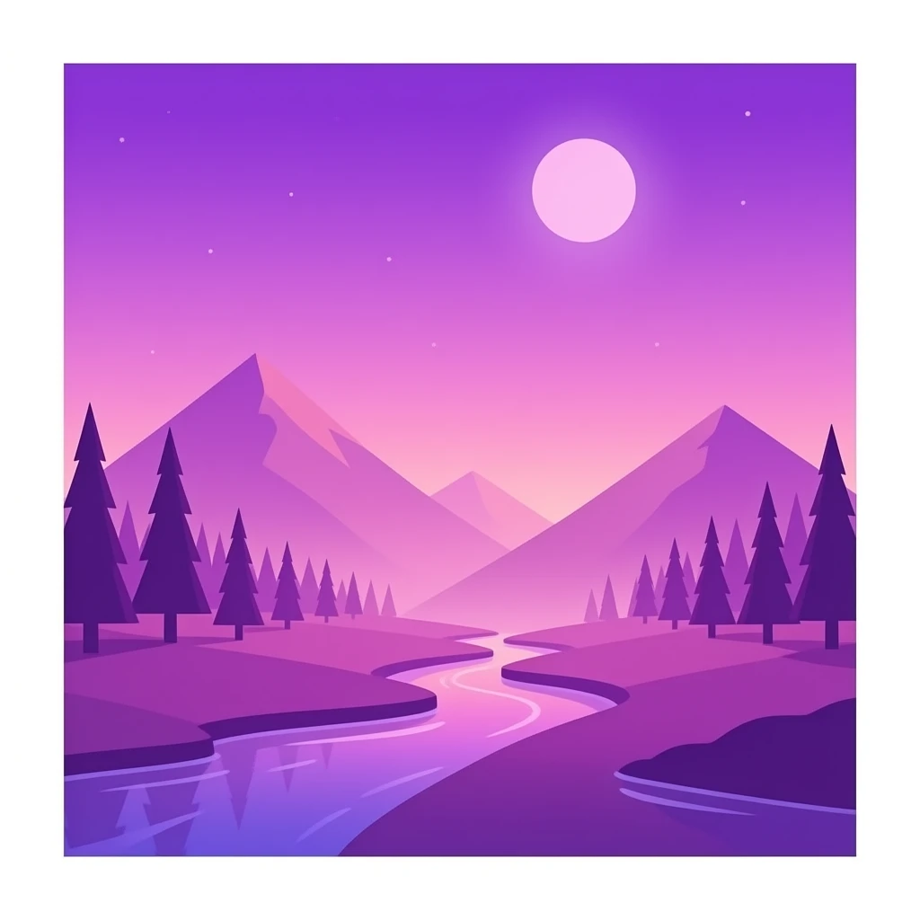 Royal Purple-Magenta-Violet-Indigo-Pink-gradient Aesthetic Scenery Deco emoji