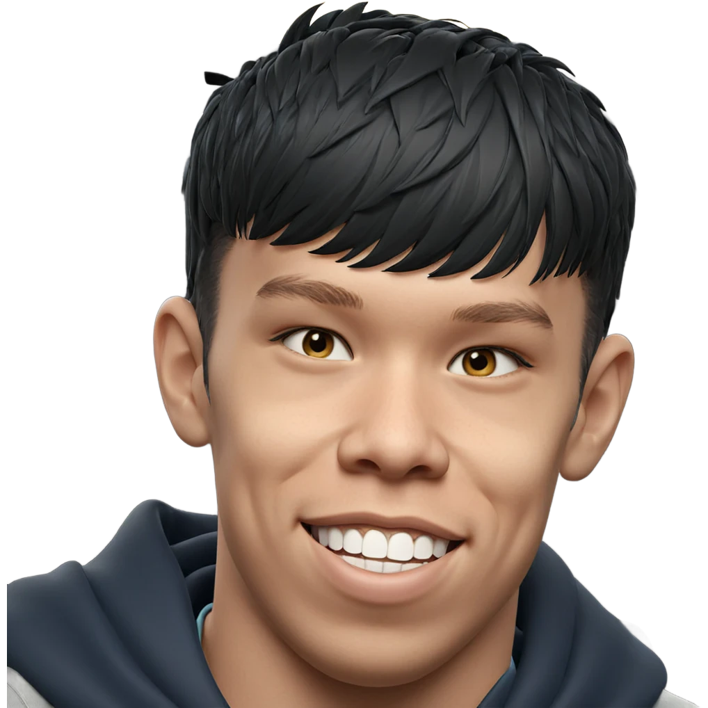 smiling boy in car interior emoji