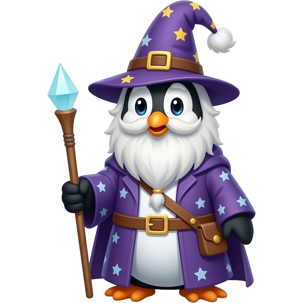 Penguin Wizard emoji