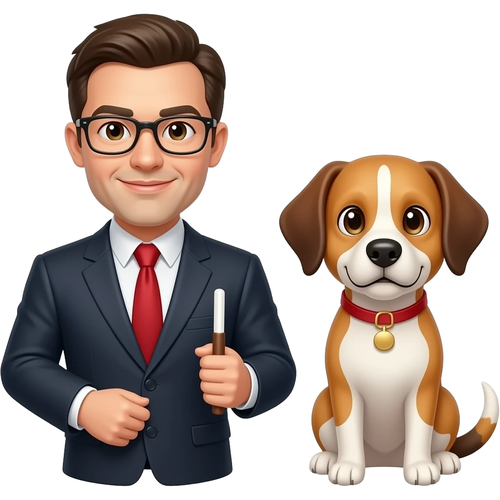UN Lleo i un  gos dier adeu emoji