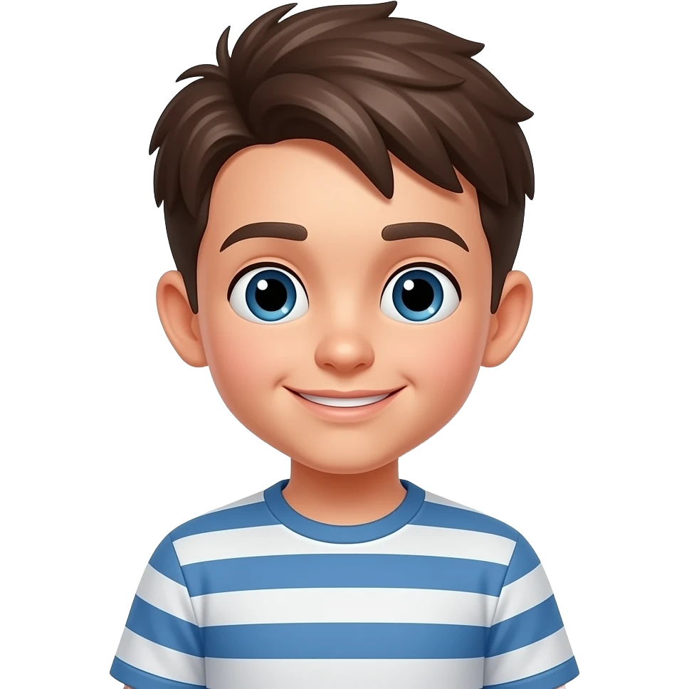 Un garçon complètement love emoji